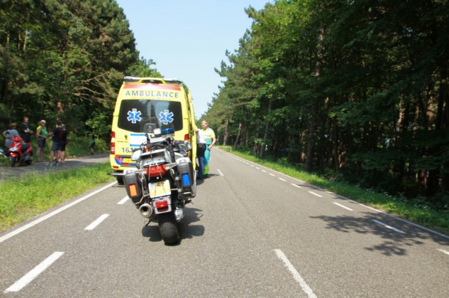 Fietsster gevallen van berg Noordwijk